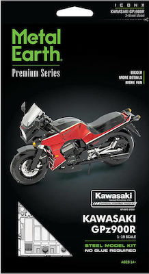 Fascinations Kawasaki GPz900R Metal Modeling Figure Motorbike 11.4x6.1x3.8cm.