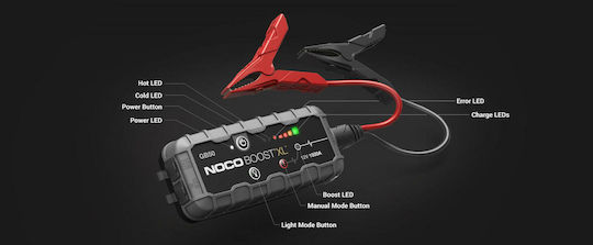 Noco GB50 Boost XL Portable Car Battery Jump Starter 1500A with Φακό / Power Bank / USB 12V