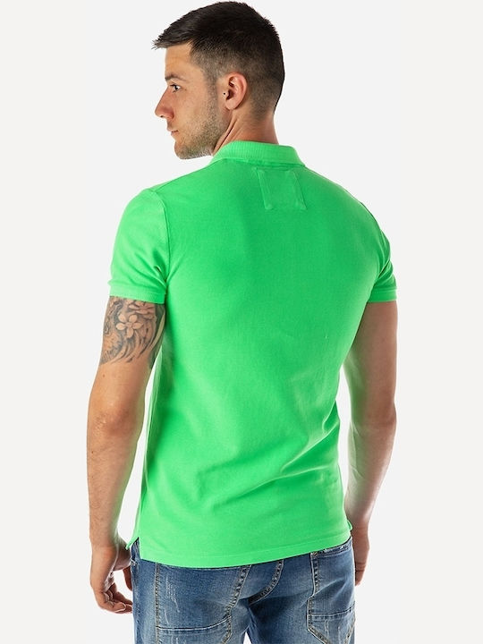 Camaro Men's Short Sleeve Blouse Polo Green