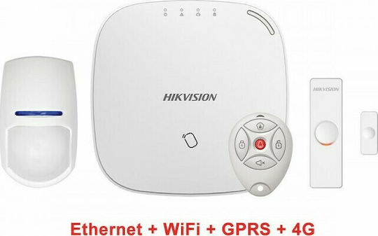 Hikvision Wireless Alarm System with Motion Sensor , Door Sensor , Remote Control and Hub (RF / Wi-Fi)