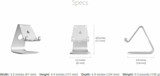 Rain Design mStand Βάση Γραφείου για Κινητό σε Μαύρο χρώμα