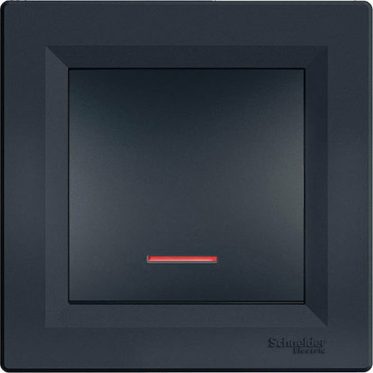 Schneider Electric Asfora Knopf Treppe in Schwarz Farbe EPH1600171