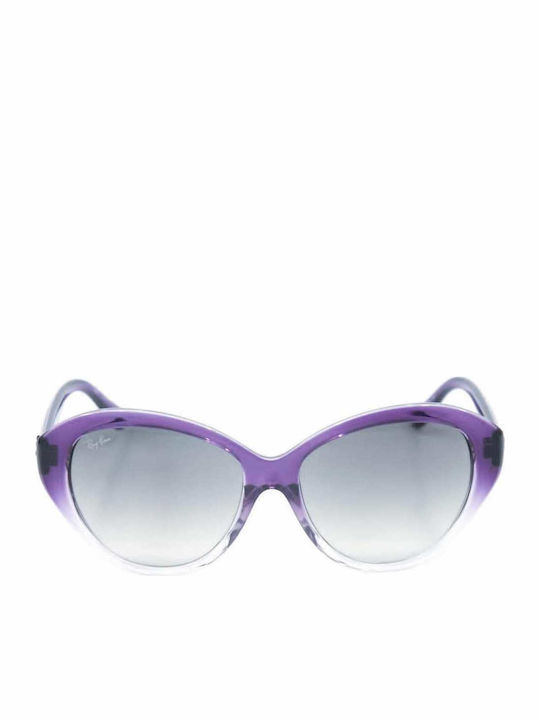 Ray Ban Γυναικεία Γυαλιά Ηλίου με Μωβ Κοκκάλινο Σκελετό και Γκρι Ντεγκραντέ Φακό RB4163 839/32