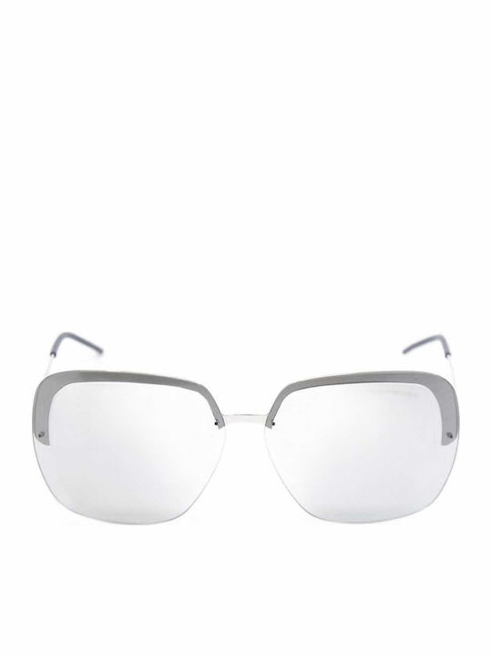 Emporio Armani Women's Sunglasses with Silver Metal Frame and Silver Mirror Lens EA2045 30156G