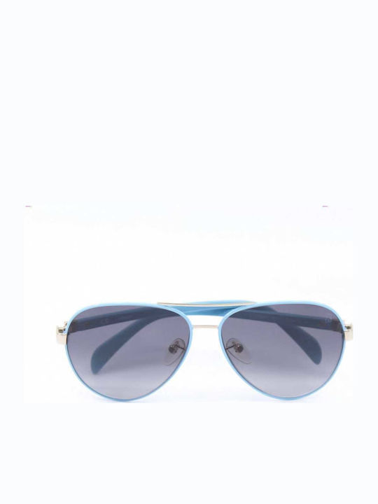 Tous Sonnenbrillen mit Blau Rahmen und Lila Verlaufsfarbe Linse