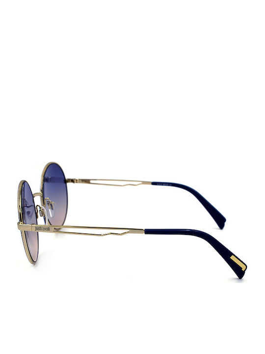 Just Cavalli Women's Sunglasses with Blue Metal Frame and Blue Mirror Lens JC840S 92W