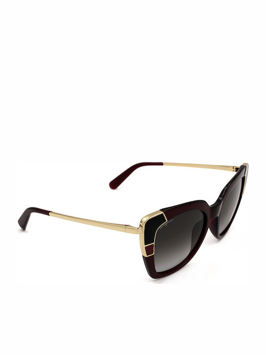 Salvatore Ferragamo Women's Sunglasses with Brown Plastic Frame and Black Lens SF889S 613