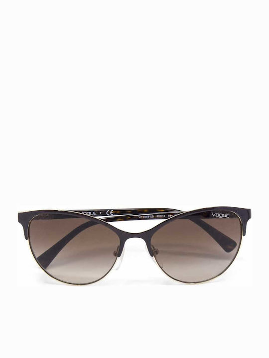 Vogue Women's Sunglasses with Black Metallic Frame and Brown Lenses VO 4058SB 997/13