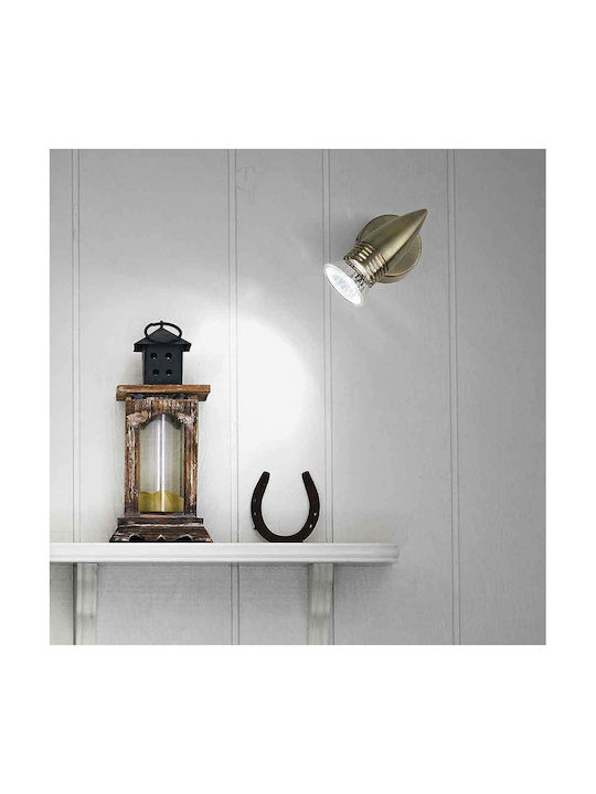 Ideal Lux Alfa Einzel Spot mit Fassung GU10 in Braun Farbe