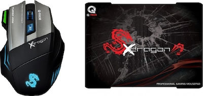 Q-Tech G8 X-Dragon Gaming Gaming Maus 3200 DPI Schwarz