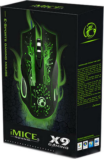 iMice X9 Gaming Ποντίκι 3200 DPI Μαύρο