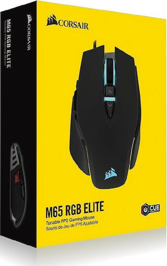 Corsair M65 Elite RGB Gaming Ποντίκι 18000 DPI Μαύρο