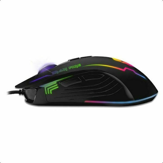 NOD Iron Fire RGB Геймърска Мишка 3200 DPI Черен