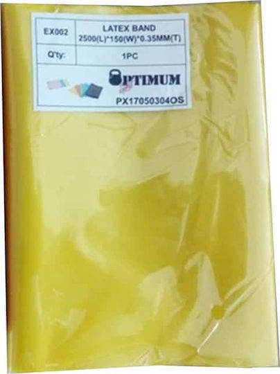 Optimum Bandă Elastică De Fitness Moale Galbenă 2.5m 2.5m