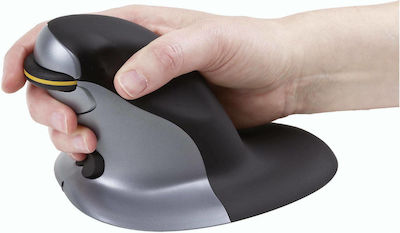 Fellowes Penguin RF Large Wireless Ergonomic Vertical Mouse Gray