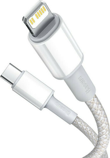 Baseus High Density Braided USB-C to Lightning Cable 20W White 2m (CATLGD-A02)