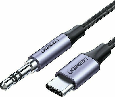 Ugreen AV143 Braided USB 2.0 Cable USB-C male - 3.5mm male Γκρι 1m (30633)