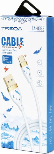Treqa USB Typ-C Kabel USB 2.0 Männlich USB-A Weiß 1m CA8323