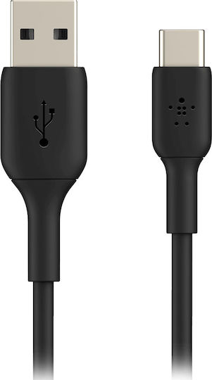 Belkin USB 2.0 Cable USB-C male - USB-A 15W Μαύρο 1m CAB001bt1MBK