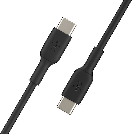 Belkin USB 2.0 Cable USB-C male - USB-C 60W PD Μαύρο 2m CAB003bt2MBK