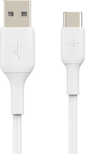 Belkin USB 2.0 Cable USB-C male - USB-A 15W Λευκό 2m CAB001bt2MWH