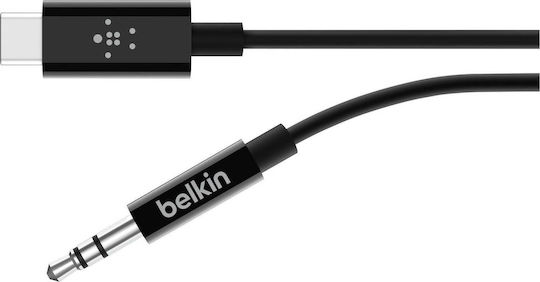 Belkin USB 2.0 Cable USB-C male - 3.5mm male Black 0.9m (F7U079bt03-BLK)