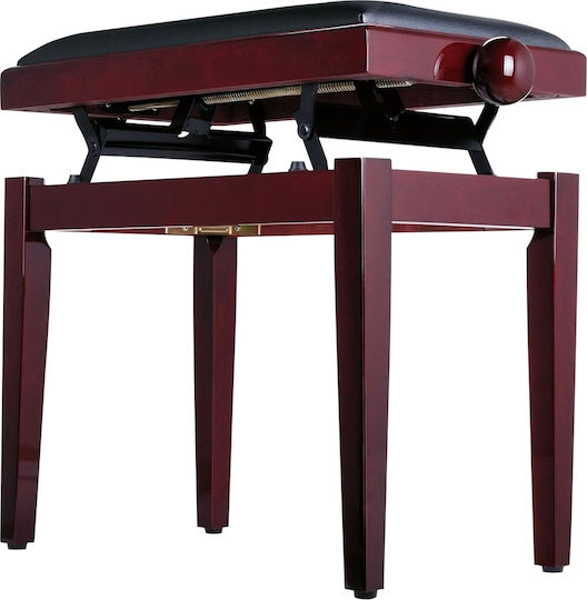 Soundsation Σκαμπό Πιάνου Ρυθμιζόμενο Glossy Mahogany Μ54xΠ23xΥ44.5-53.5cm