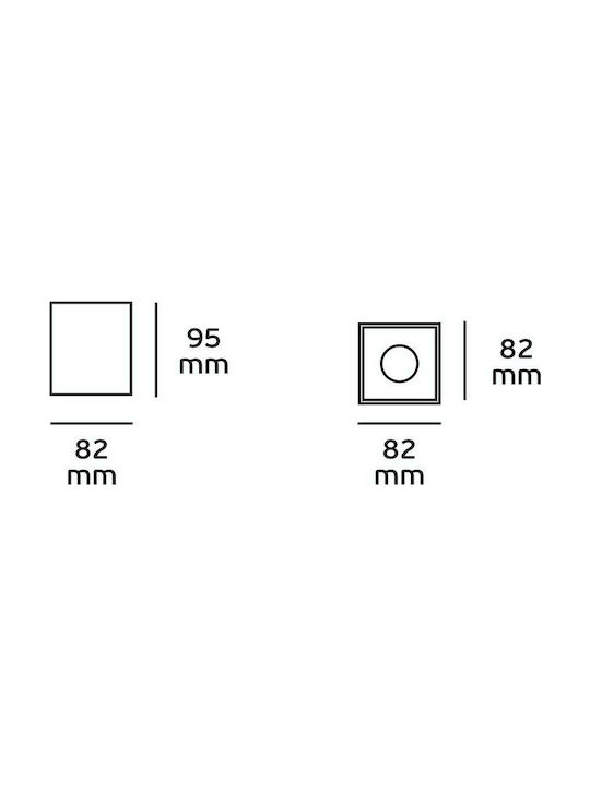VK Lighting Μονό Σποτ με Ντουί GU10 σε Πορτοκαλί Χρώμα