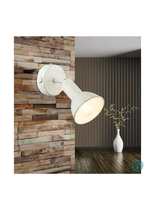 Globo Lighting Caldera Single Spot with Socket E14 in White Color