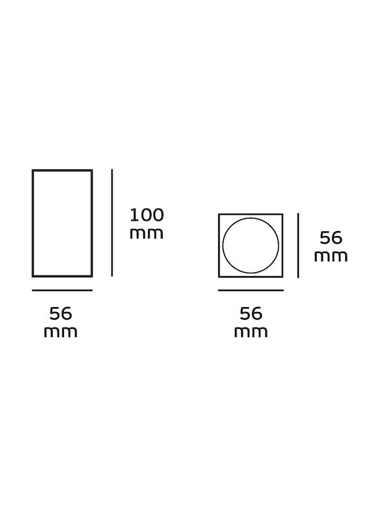 VK Lighting Single Spot with Socket GU10 in Copper Color