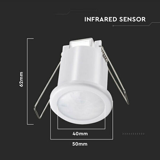 V-TAC VT-8092 Wired Infrared Motion Sensor 360° Detection Scope 8m