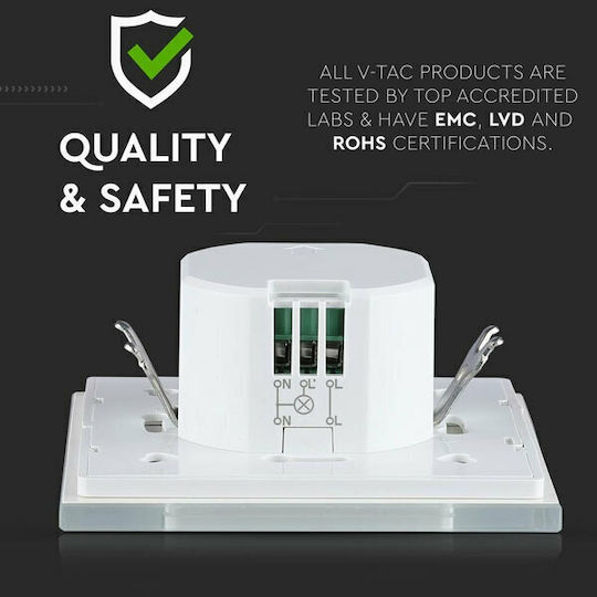 V-TAC VT-8084 Ενσύρματος Αισθητήρας Κίνησης Μικροκυμάτων 180° Εμβέλειας 8m