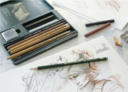 Faber-Castell Pitt Monochrome Set Colored Pencil Set Package of 1 packages