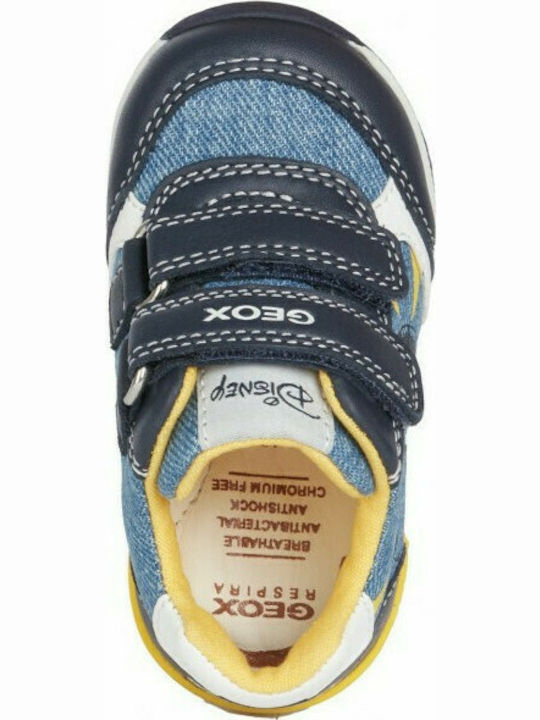 Geox Rishon Kids Anatomic Sneakers for Boys with Hoop & Loop Closure Blue