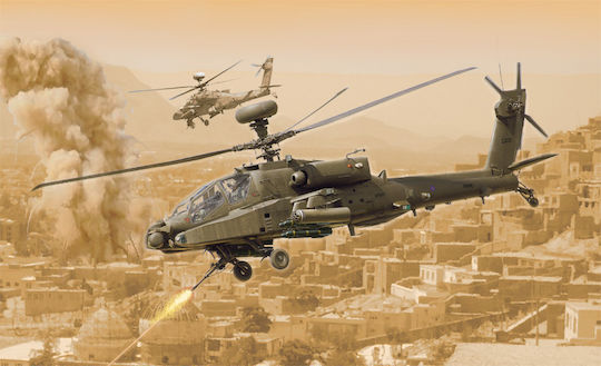 Italeri AH - 64D Apache Longbow Modeling Figure Helicopter in Scale 1:48 34.4x24.3x5cm.