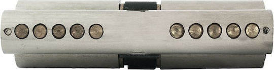 Hugo Locks Cilindru de Încuietoare De Securitate GR 2S 80mm (35-45) cu 3 Chei Argintiu