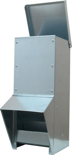 Metal Feeder for Chickens and Poultry with Capacity 10lt 15x15x40cm.