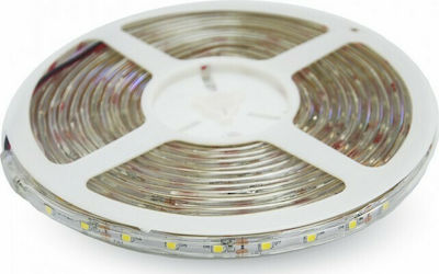 V-TAC Αδιάβροχη Ταινία LED Τροφοδοσίας 12V με Θερμό Λευκό Φως Μήκους 5m και 120 LED ανά Μέτρο Τύπου SMD3528