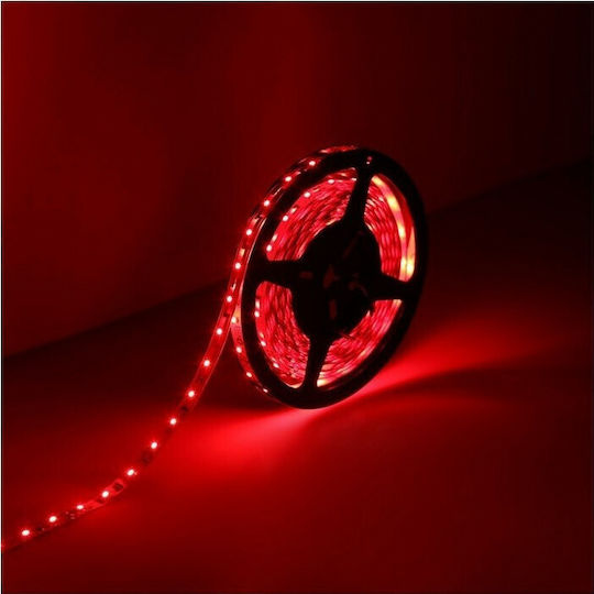 V-TAC Водоустойчива LED Лента 12V Червено Светлина 5м Тип SMD3528