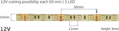 VK Lighting LED Streifen Versorgung 12V RGB Länge 5m und 60 LED pro Meter SMD5050