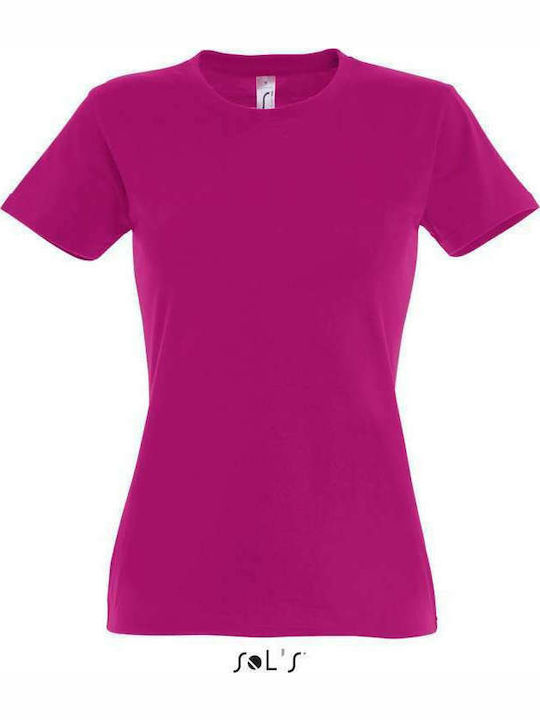 Sol's Imperial Women's Short Sleeve Promotional T-Shirt Fuchsia