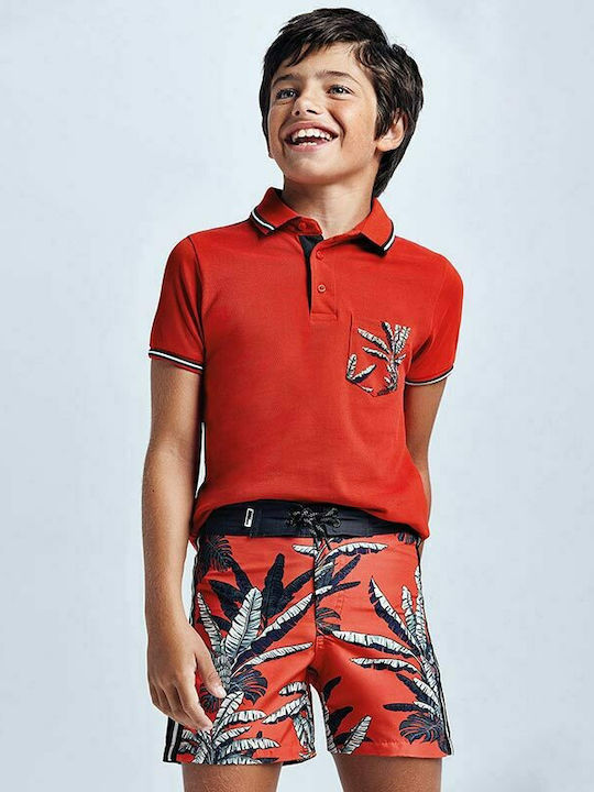 Mayoral Kids Swimwear Swim Shorts Orange