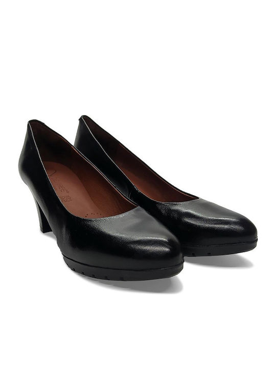 Anatomic Leather Black Medium Heels Diana Four 5