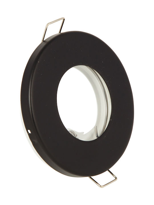 VK Lighting Στεγανό Σποτ Οροφής Εξωτερικού Χώρου GU5.3 MR16 σε Μαύρο Χρώμα 64173-068121