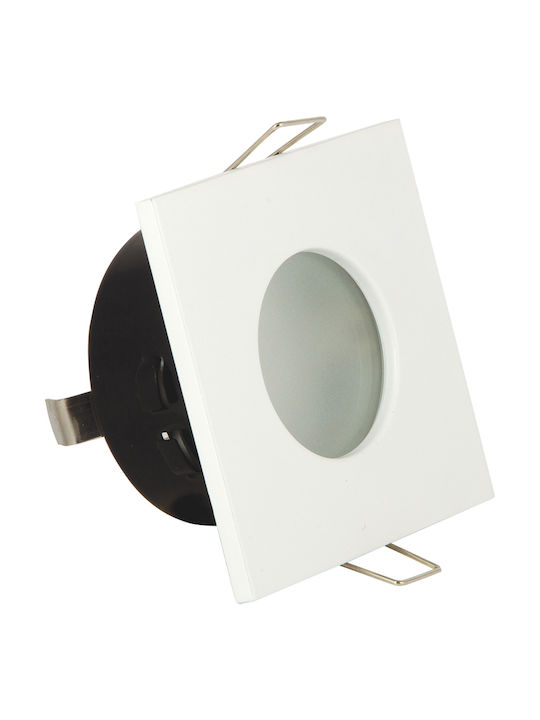 VK Lighting Στεγανό Σποτ Οροφής Εξωτερικού Χώρου GU5.3 σε Λευκό Χρώμα 64173-019121