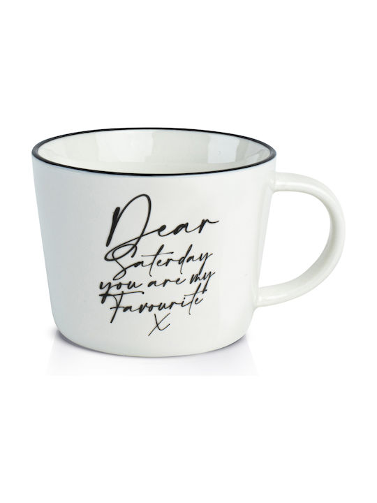 Dutch Rose Dear Saturday Mug from Porcelain in Various Designs White 210ml (Various Designs)