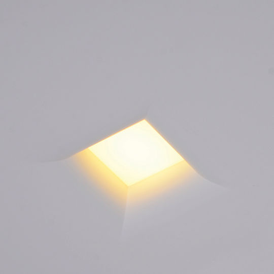 VK Lighting Platz Vertieft LED Panel 9W mit Warmes Weiß Licht 3000K