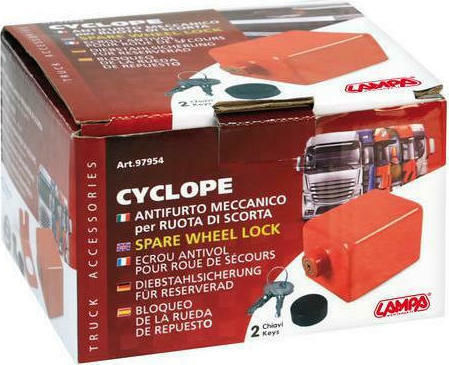 Lampa Truck Additional Lock Lock for Spare Wheel with Cyclops Key made of Steel