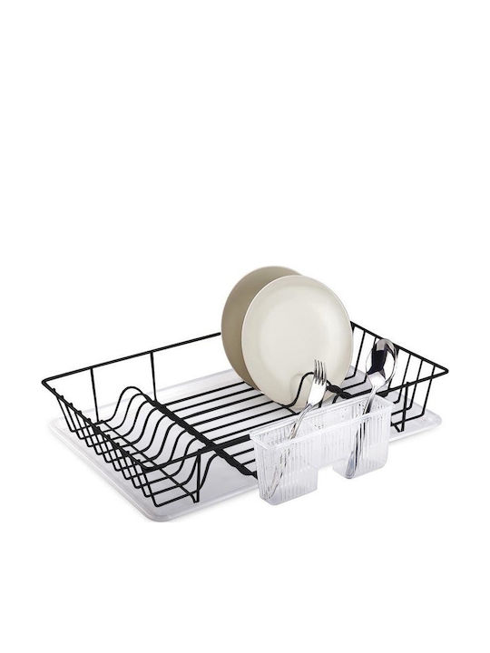 Tekno-Tel Dish Drainer from Stainless Steel in Black Color 31x49x9cm