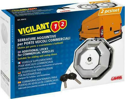 Lampa Vigilant Truck Additional Lock Metal Lock for Commercial Vehicles with Sliding & Opening Door